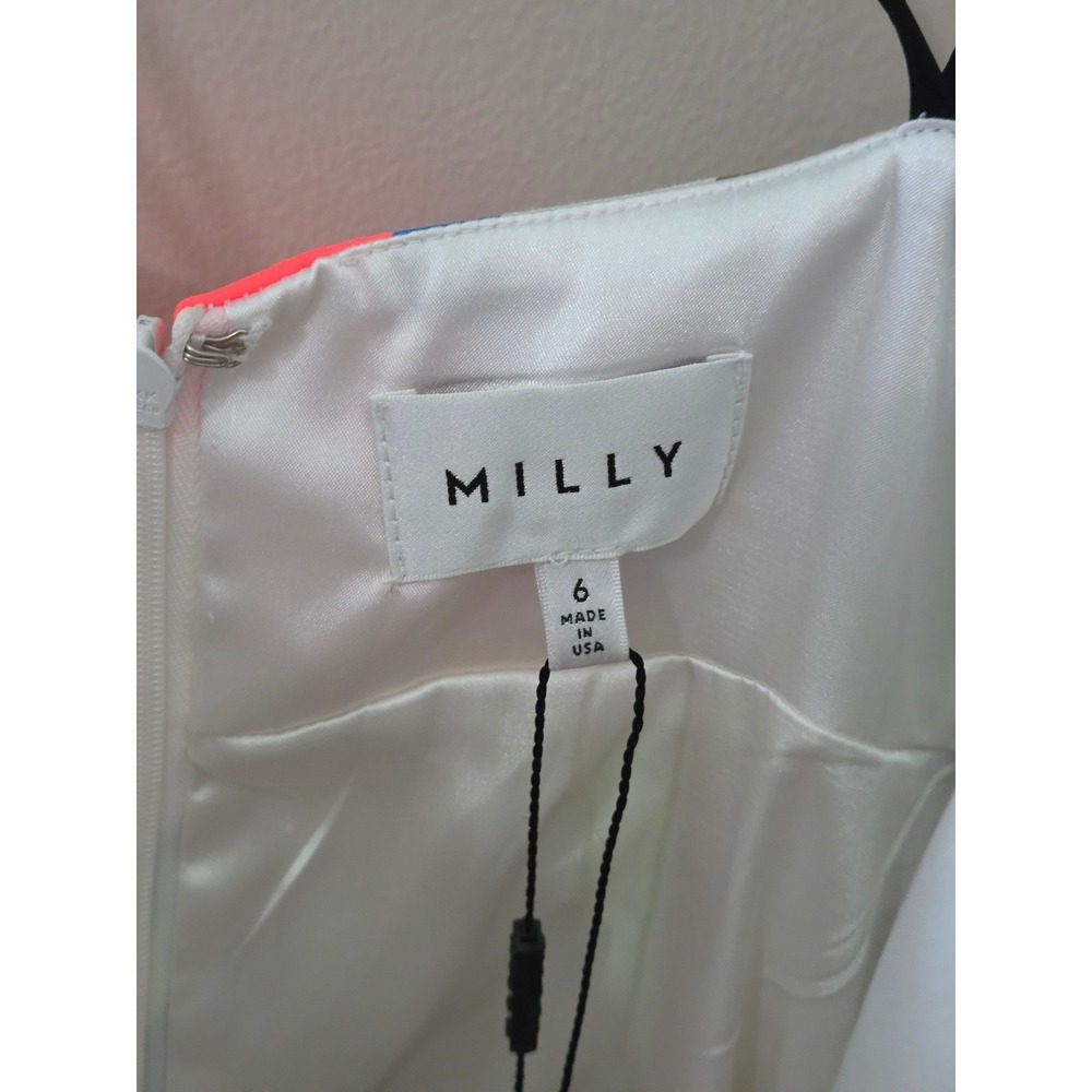Milly Stripe Mitered "Trapeze" High-Low Dress NWT originally $795 - Picture 7 of 9